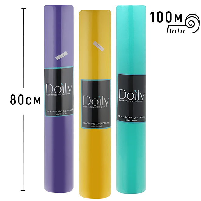 Простирадло одноразове Doily 0.8x100 м В асортименті