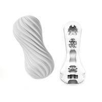 Мастурбатор Tenga FLEX Silky White зі змінною інтенсивністю можна скручувати Feromon