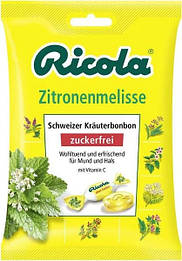 Ricola Льодяники Без цукру Швейцарські трави+лимон+меліса 75g