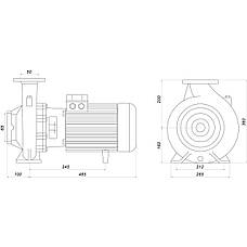 Насос моноблоковий IR 50-200B 11 кВт SAER (70 м3/год, 58 м), фото 6