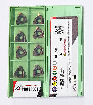 16IR AG 60 P7320 PROSPECT (Сталь, Нержавіюча сталь, Чавун) Твердосплавна пластина, фото 1