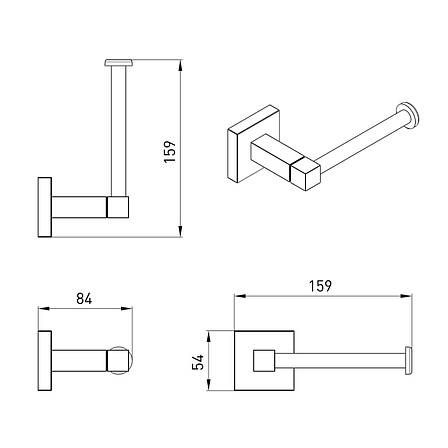 CUADRO тримач туалетного паперу без кришки, de la noche Арт. 2536.240204, фото 2