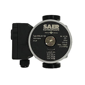 Насос циркуляційний SAER W55-25 130 мм + гайки, фото 3