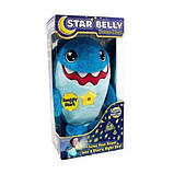 М'яка плюшова іграшка ночник проектор Star Belly Dream Lites Puppy Shark LED підсвічування Акуленок синій, фото 6