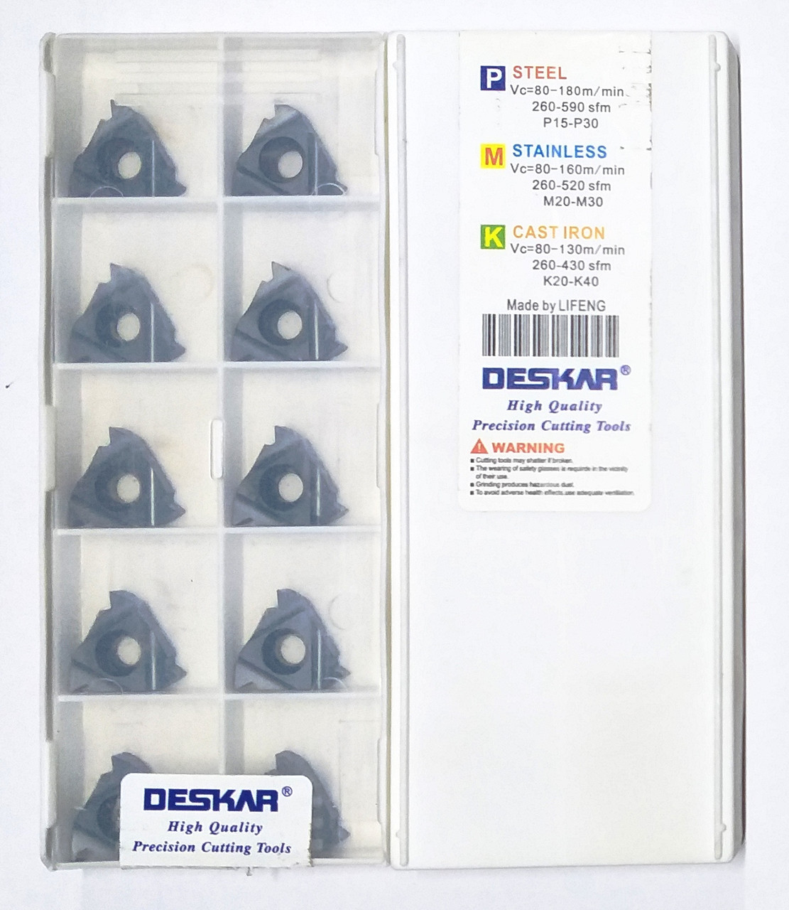 22IR 4.0 ISO LDA DESKAR (Сталь, Нержавіюча сталь, Чавун) Твердосплавна пластина