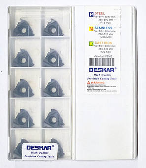 22IR 4.0 ISO LDA DESKAR (Сталь, Нержавіюча сталь, Чавун) Твердосплавна пластина, фото 1