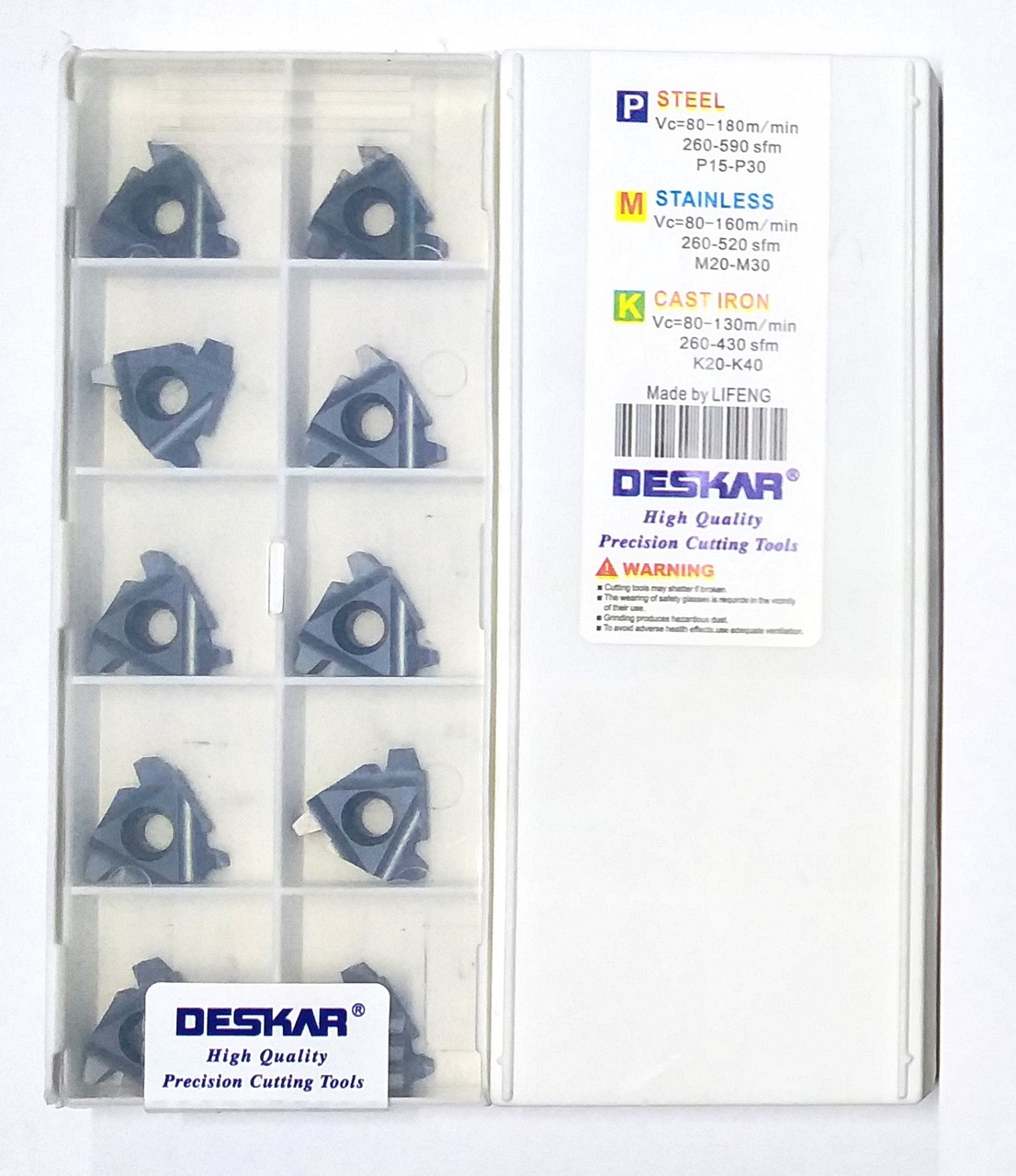 22IR 5 TR LDA DESKAR (Сталь, Нержавіюча сталь, Чавун) Твердосплавна пластина