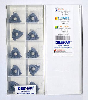 22IR 5.0 ISO LDA DESKAR (Сталь, Нержавіюча сталь, Чавун) Твердосплавна пластина, фото 1