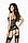 Корсет з пажами JOLENE CORSET black XXL/XXXL - Passion, трусики, напіввідкрита грудь, напівпрозорий, фото 2