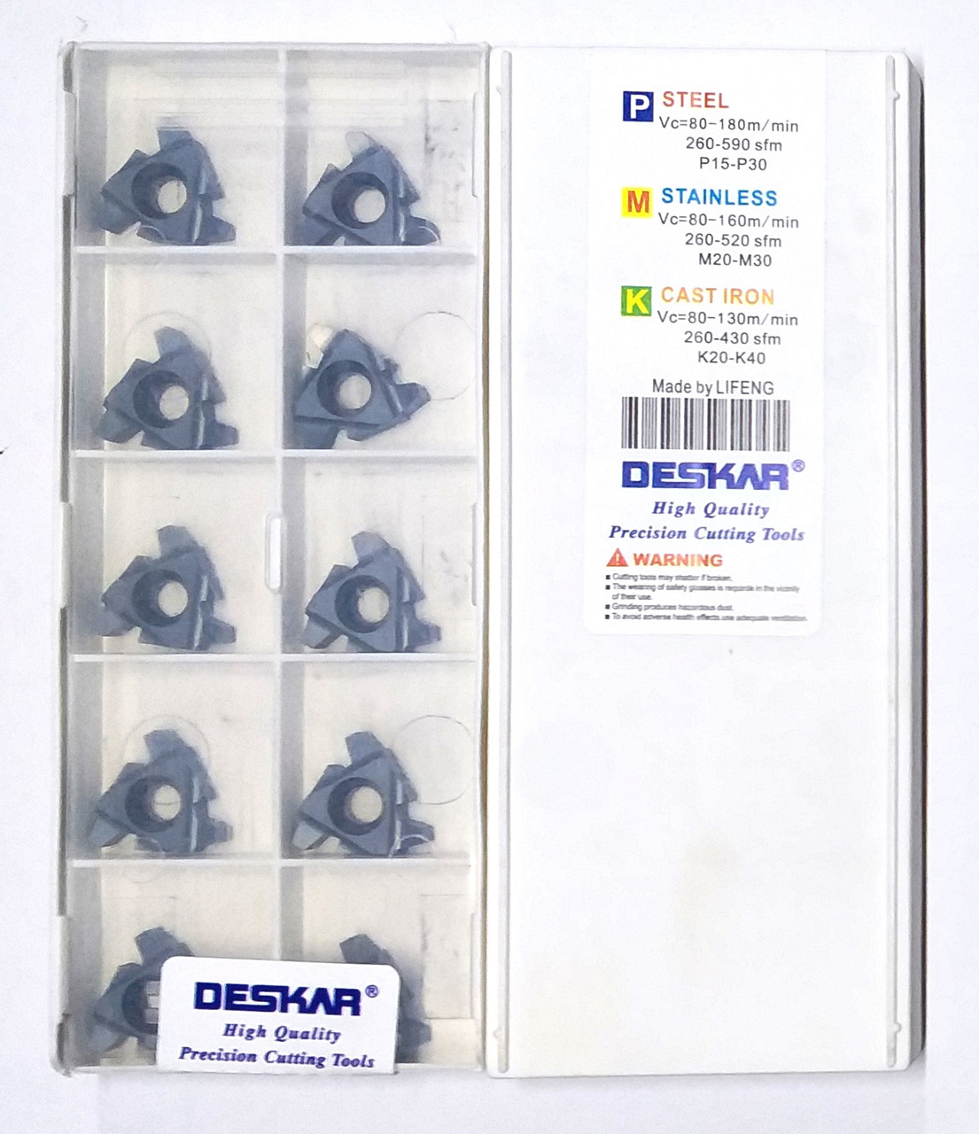 22IR 6 TR LDA DESKAR (Сталь, Нержавіюча сталь, Чавун) Твердосплавна пластина