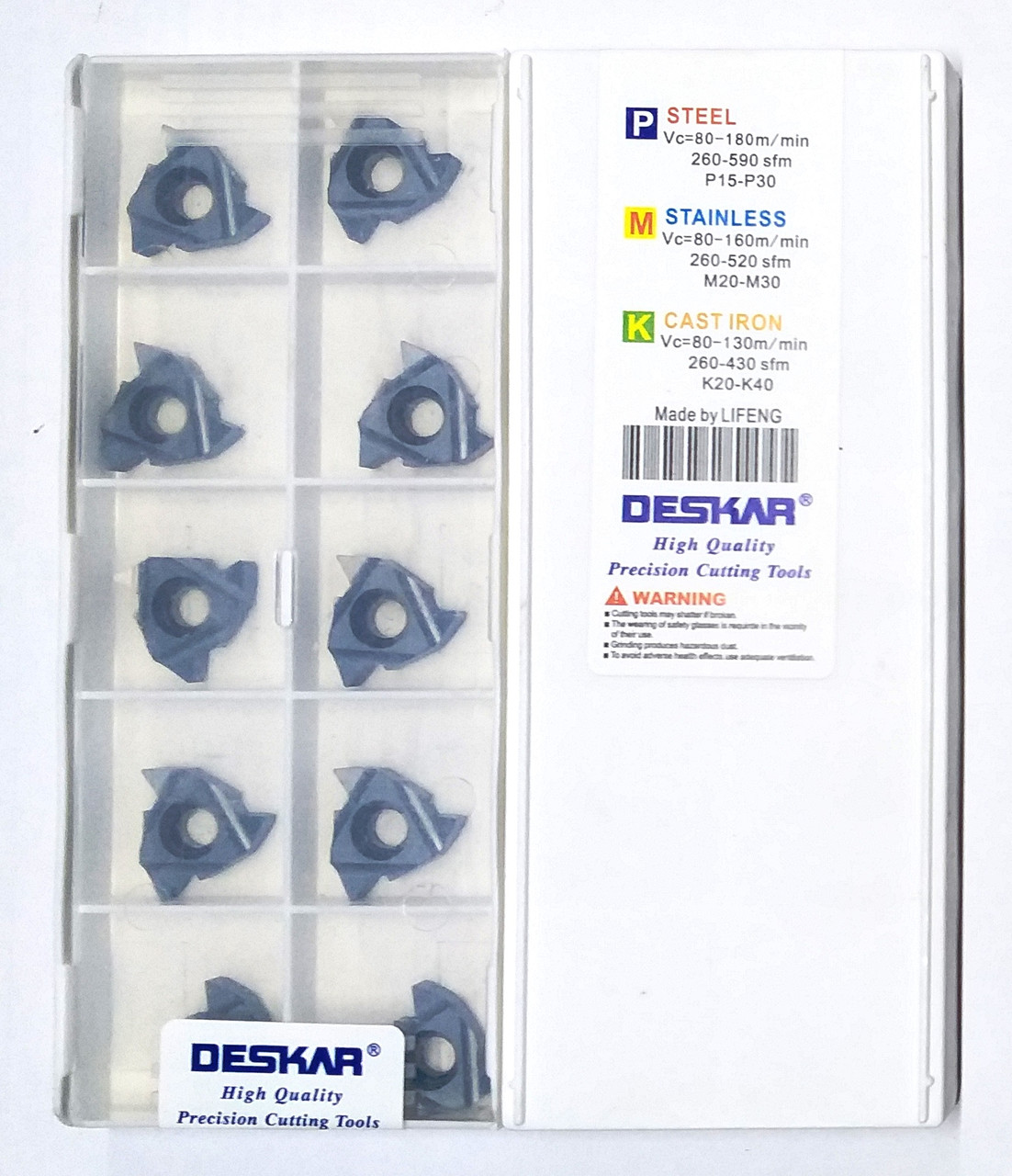 22IR 6.0 ISO LDA DESKAR (Сталь, Нержавіюча сталь, Чавун) Твердосплавна пластина