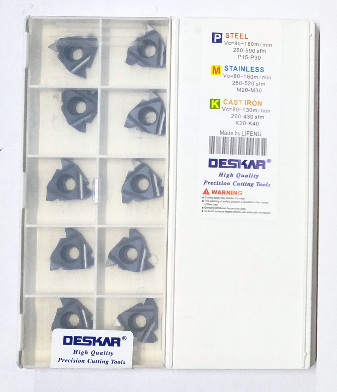 22IR N 55 LDA DESKAR (Сталь, Нержавіюча сталь, Чавун) Твердосплавна пластина