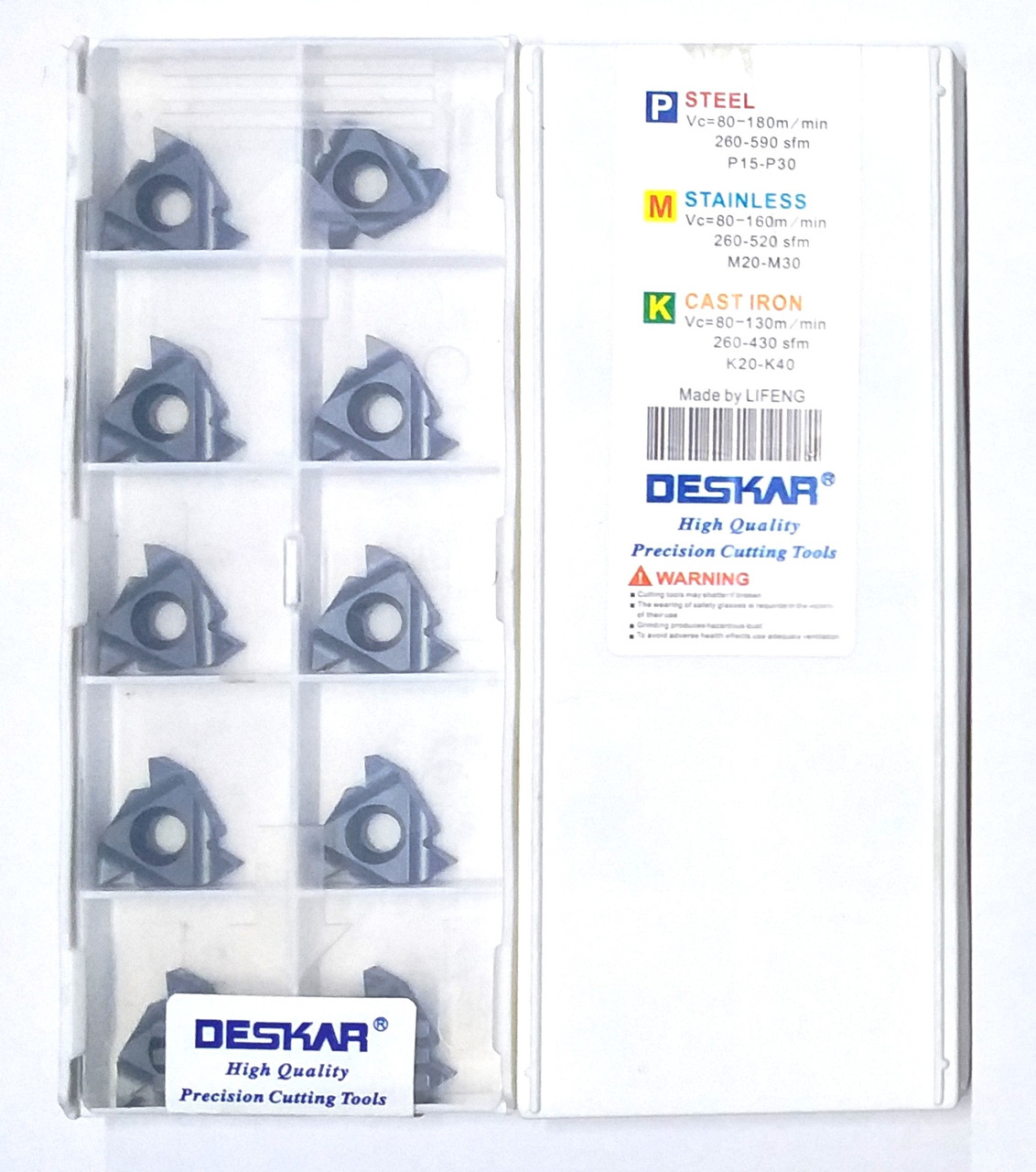 22IR N 60 LDA DESKAR (Сталь, Нержавіюча сталь, Чавун) Твердосплавна пластина