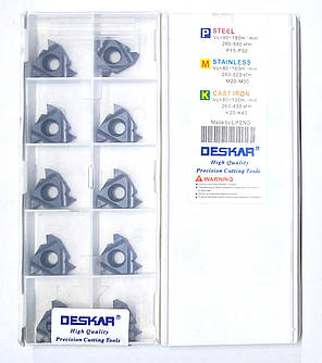 22IR N 60 LDA DESKAR (Сталь, Нержавіюча сталь, Чавун) Твердосплавна пластина, фото 1