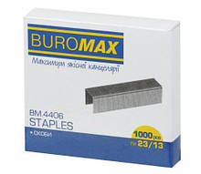 Скоби для степлера 23/13 (1000 шт). 100 аркушів. BuroMax