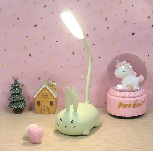 Дитяча настільна Led лампа Pets 9095 зелена з акумулятором