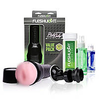 Мастурбатор Fleshlight Pink Lady Original Value Pack: присоска, змазка, чистяче і відновлююче Feromon