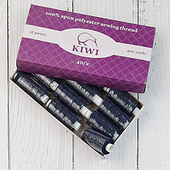 323 Швейні нитки KIWI (400 ярдів) ТЕМНО СИНІ