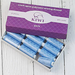 328/326 Швейные нитки KIWI 40/2 (400 ярдов) ГОЛУБОЙ