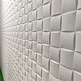 3Д Панель стельова стінова самоклеюча 700х700х8мм самоклейка на стелю і на стіну пвх Плетіння квадрати, фото 3
