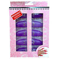Зажим-клипса для снятия гель лака (упаковка - 10 шт.) Фиолетовый