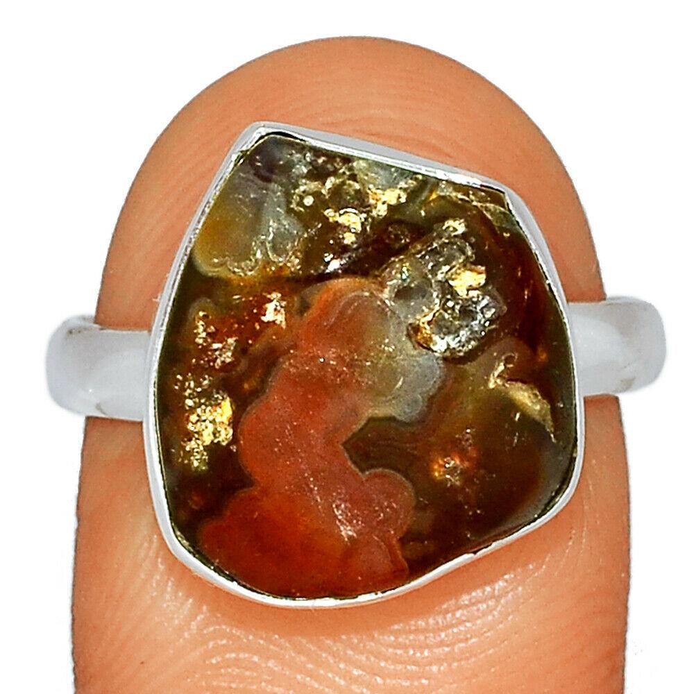 Агат огненный Мексиканский серебряное кольцо, 2071КА - фото 1 - id-p1582932664