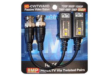 Комплект передавачів відеосигналу 8MP (VIDEO BALUN) AHD/CVI/TVI