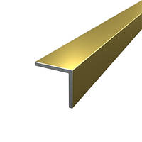 Золото 10х10х1 мм декоративный уголок алюминиевый внешний анодированный 2,71 м ПАК-0018