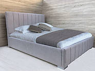 Ліжко двоспальне м'яке EW База 160х200 см сіра з підйомним механізмом. М'які двоспальні ліжка