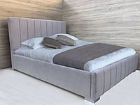 Кровать двуспальная мягкая EW База 160х200 см серая с подъемным механизмом. Мягкие двухспальные кровати