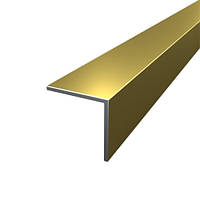 Золото 15х15х1 мм декоративный уголок алюминиевый внешний анодированный 2,71 м ПАК-0019