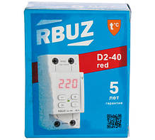 Реле контролю напруги ZUBR D2-40 RED (термо) 40А (макс. 50А протягом 10 хв),TrueRMS, Однофазне реле, фото 3