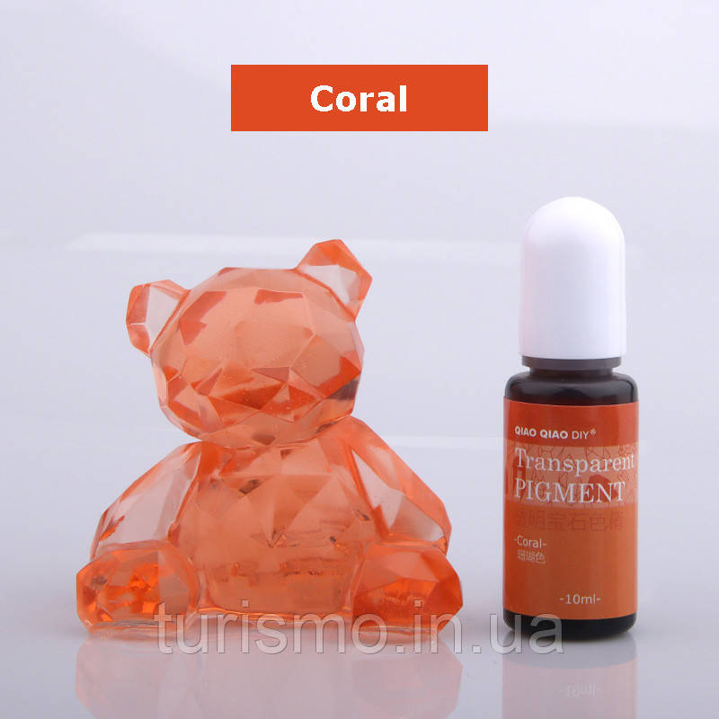 Coral барвник прозорий для УФ смол QIAO QIAO DIY, Junesix