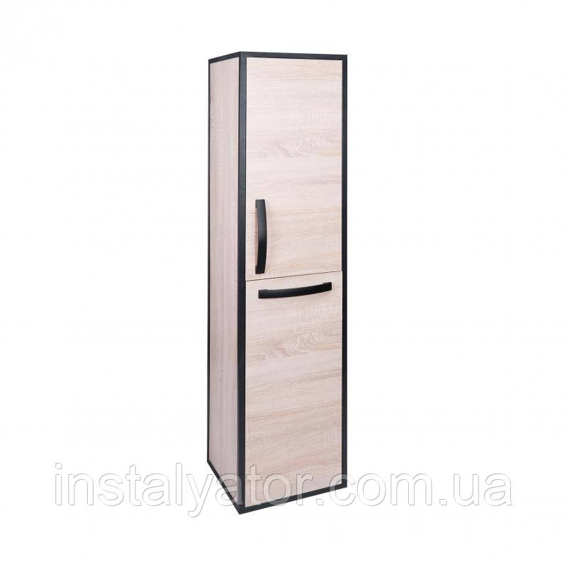 Пенал підвісний Qtap Taurus 350х1450х300 Whitish oak з кошиком для білизни QT2476PP1451KRWO