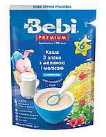 Каша молочная 3 злаки с малиной и мелиссой с 6 мес, 200г Bebi Premium (Бебіи Премиум)