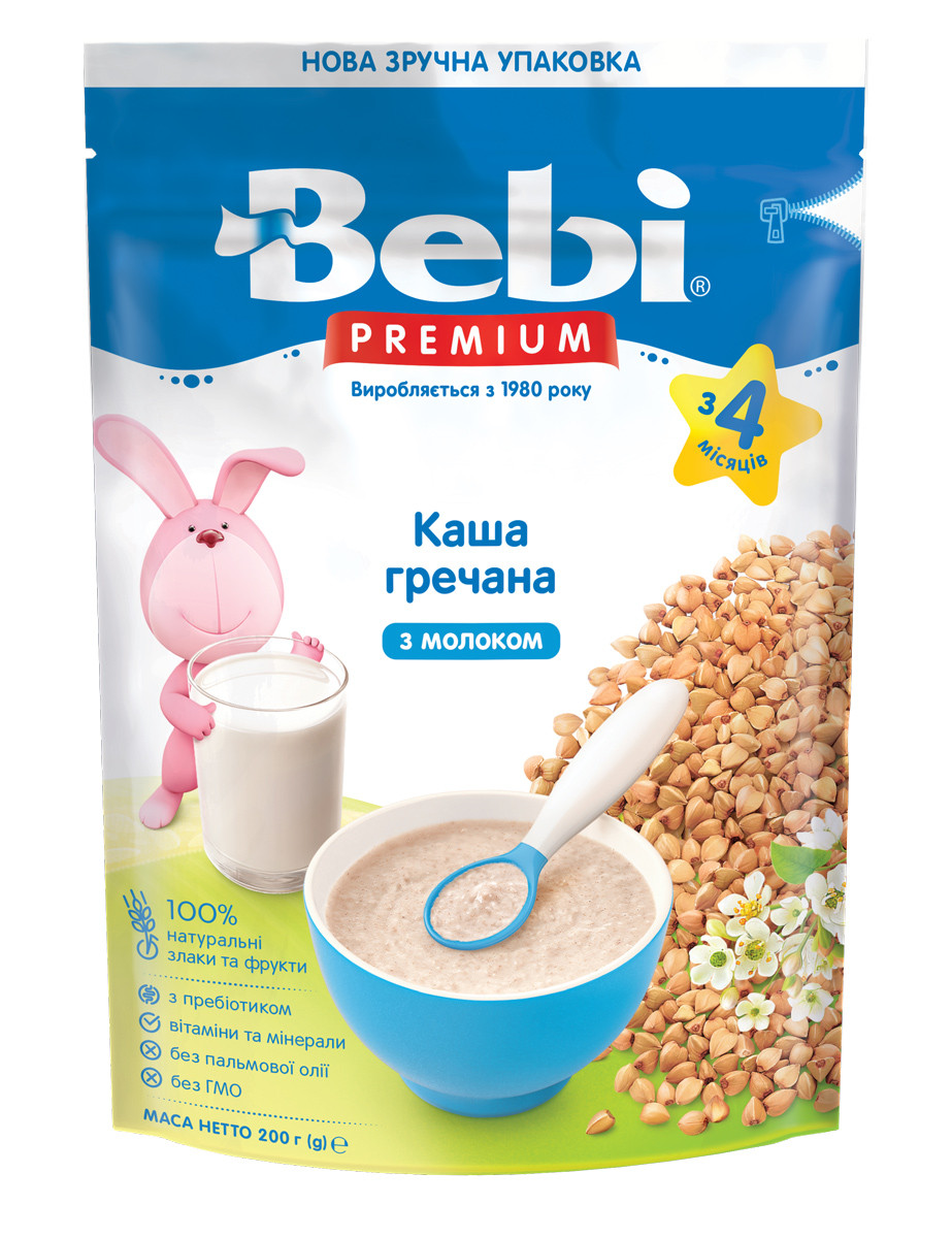 Каша молочна гречана , 200г Bebi Premium (Бебі Преміум) з 4 міс