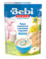 Каша молочная пшеничная с печеньем и грушей с 6 мес, 200г Bebi Premium (Беби Премиум)