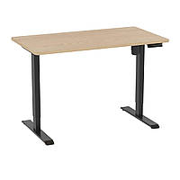 Електро-стіл Monotable Single для роботи стоячи ( стільниця дуб світлий, основа чорна )