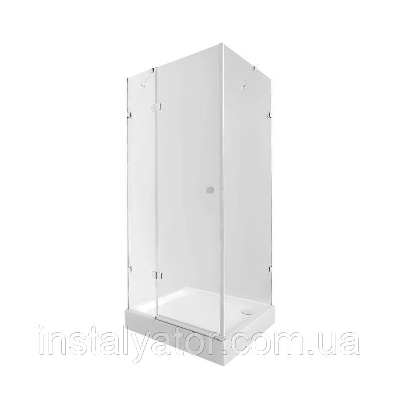 Набір Qtap душова кабіна Capricorn CRM1018RC6 Clear 2020x1000x800 мм + піддон Tern 301812C 100x80x12 см з