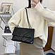 Жіноча сумка з еко-шкіри, чорна сумка на ланцюжку AL-3785-10, фото 4