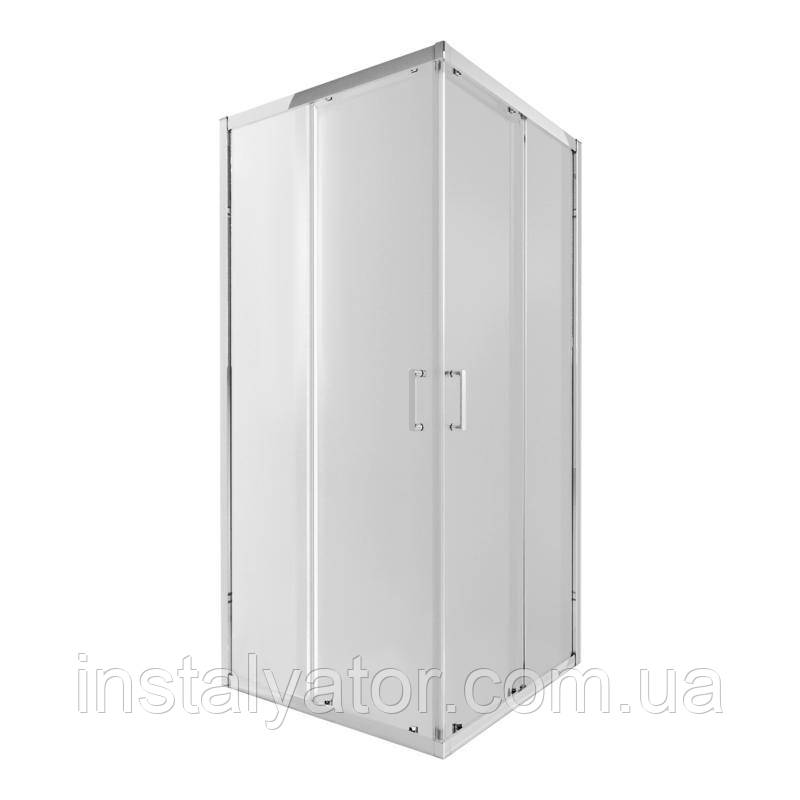 Душова кабіна Qtap Taurus CRM1011SC6 100x100 см, скло Clear 6 мм, покриття CalcLess без піддона