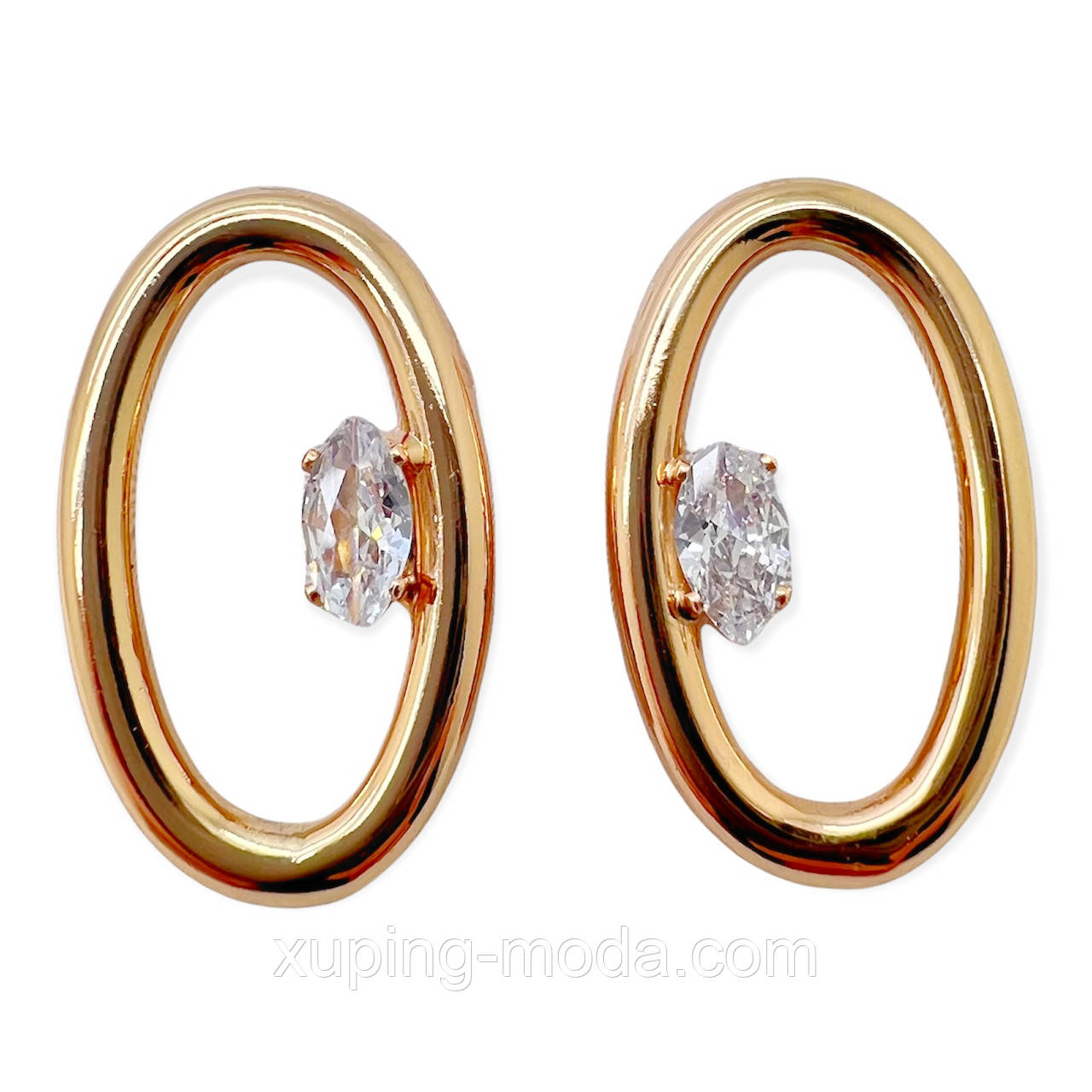 Сережки гвоздики ксюпинг. 18k