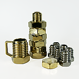 Подарунковий набір графин-штоф болт із гайками, фото 2