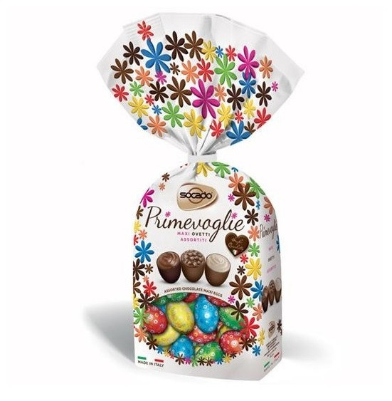Цукерки Сокадо Праліне з Молочного та Чорного Шоколаду Socado Primevoglie Maxi Ovetti Assortiti 250 г Італія