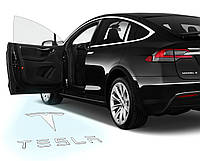 Проекция логотипа Tesla 3, S, X, Y подсветка дверей тесла Белый White