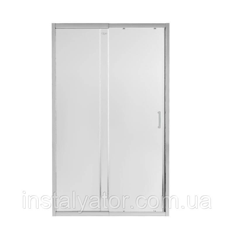 Душові двері в нішу Qtap Taurus CRM2013-14.C6 130-140x185 см, скло Clear 6 мм, покриття CalcLess