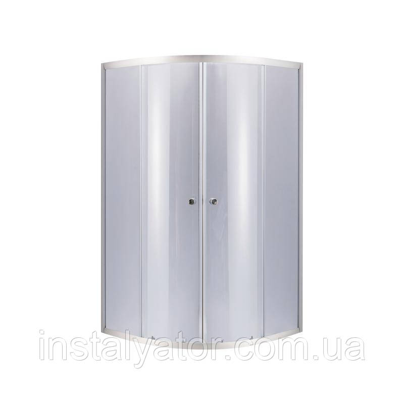 Душова кабіна Lidz Latwa SC80x80.SAT.MID.GR, скло тоноване 4 мм без піддона
