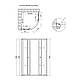 Фіксоване скло Lidz Latwa SC90x90.SAT.LOW.GR Душова кабіна напівкругла, для низ. піддону, висота 185 см, скло, фото 3