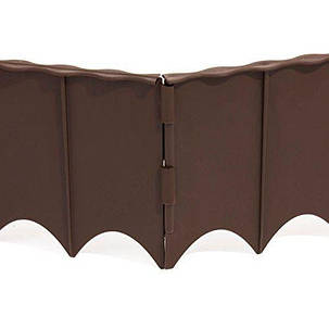 Комплект садовой огради Prosperplast GARDEN FENCE коричневий, 5,9 м, фото 1