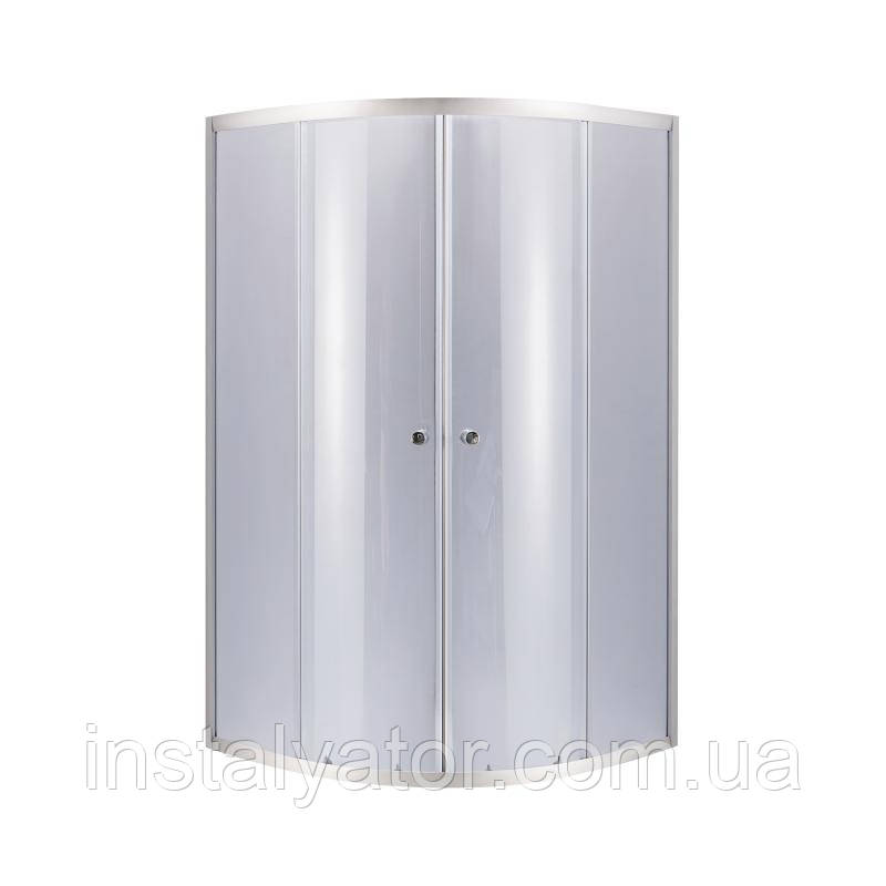Душова кабіна Lidz Latwa SC90x90.SAT.MID.GR, скло тоноване 4 мм без піддона